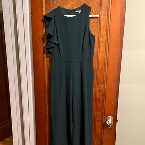 Green Jumpsuit with Shoulder Detail